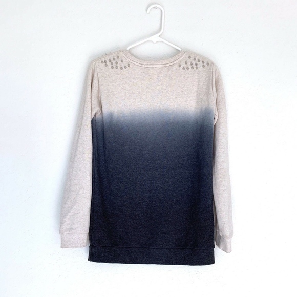 Forever 21 Beige Blue Spike Ombre Pullover Sweater - Picture 6 of 8
